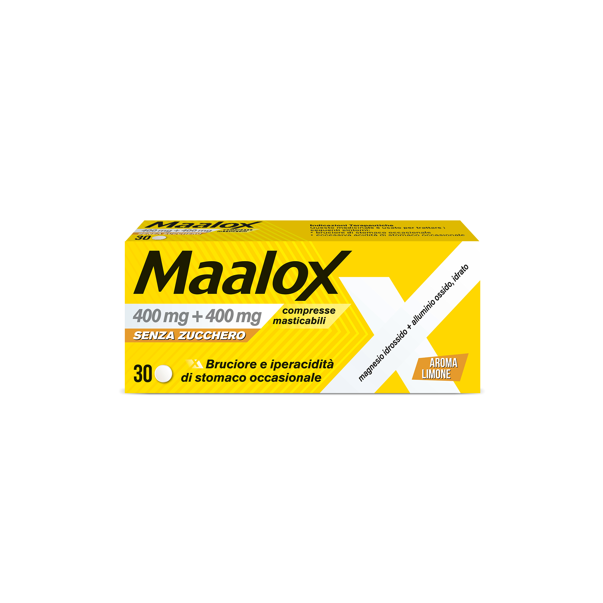 MAALOX*S/Z 30CPR LIMO400+400MG - Farmacia Puddu Baire S.r.l.