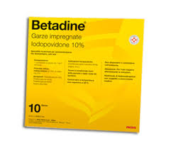 BETADINE*10GARZE IMPREGN 10x10 - Farmacia Puddu Baire S.r.l.