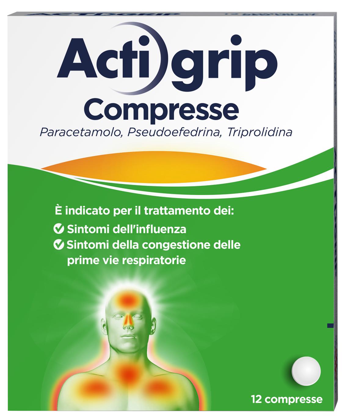 ACTIGRIP*12CPR 2,5+60+500MG - Farmacia Puddu Baire S.r.l.