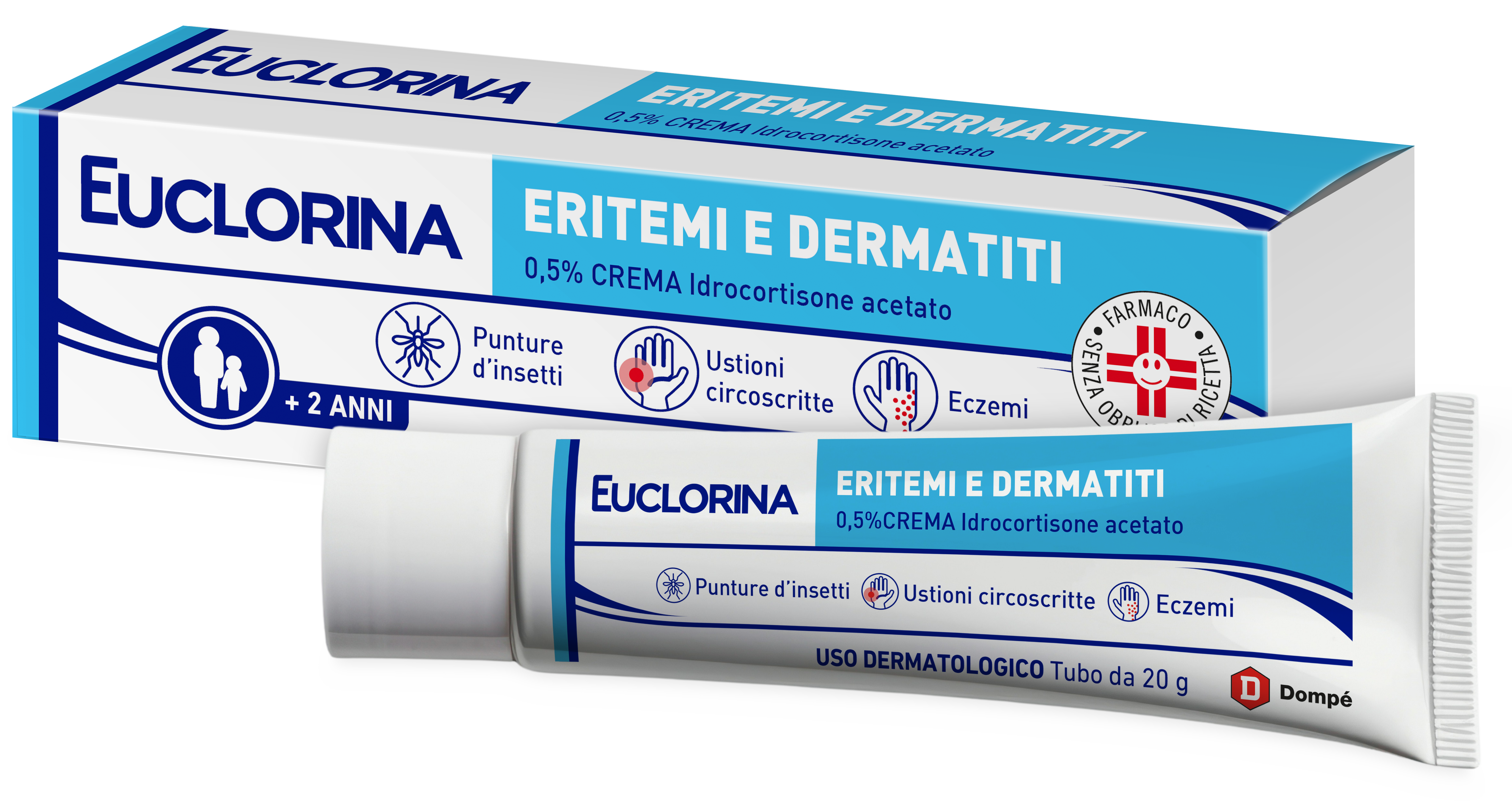 EUCLORINA ERITEMI*CR 20G 0,5% - Farmacia Puddu Baire S.r.l.