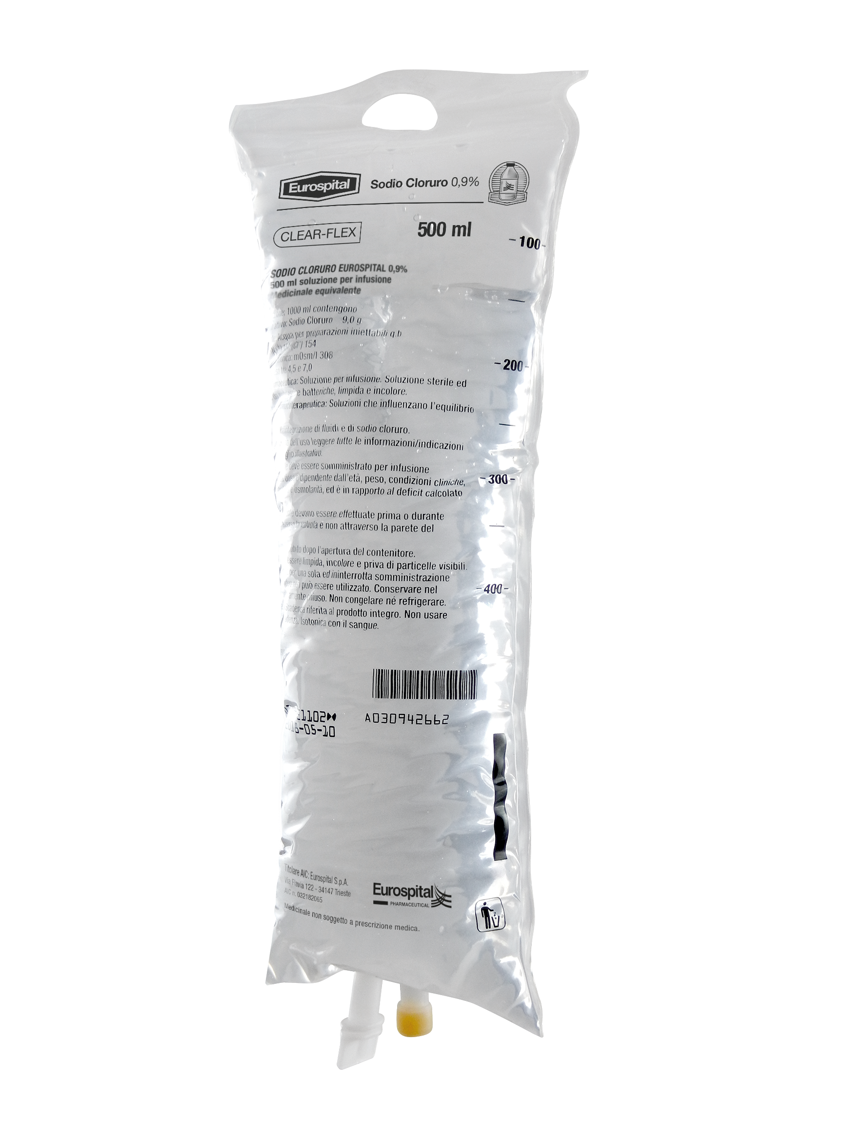 SODIO CLORURO EUROS*0,9% 500ML - Farmacia Puddu Baire S.r.l.