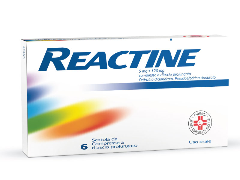 REACTINE*6CPR 5MG+120MG RP - Farmacia Puddu Baire S.r.l.