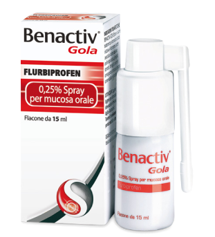 BENACTIV GOLA*SPRAY 15ML 0,25% - Farmacia Puddu Baire S.r.l.