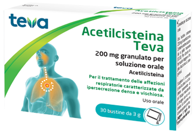 ACETILCISTEINA TEVA*30BS 200MG - Farmacia Puddu Baire S.r.l.