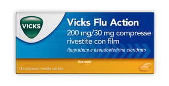 VICKS FLU ACTION*12CPR200+30MG - Farmacia Puddu Baire S.r.l.