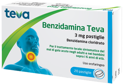 BENZIDAMINA TEVA*20PASTL 3MG - Farmacia Puddu Baire S.r.l.