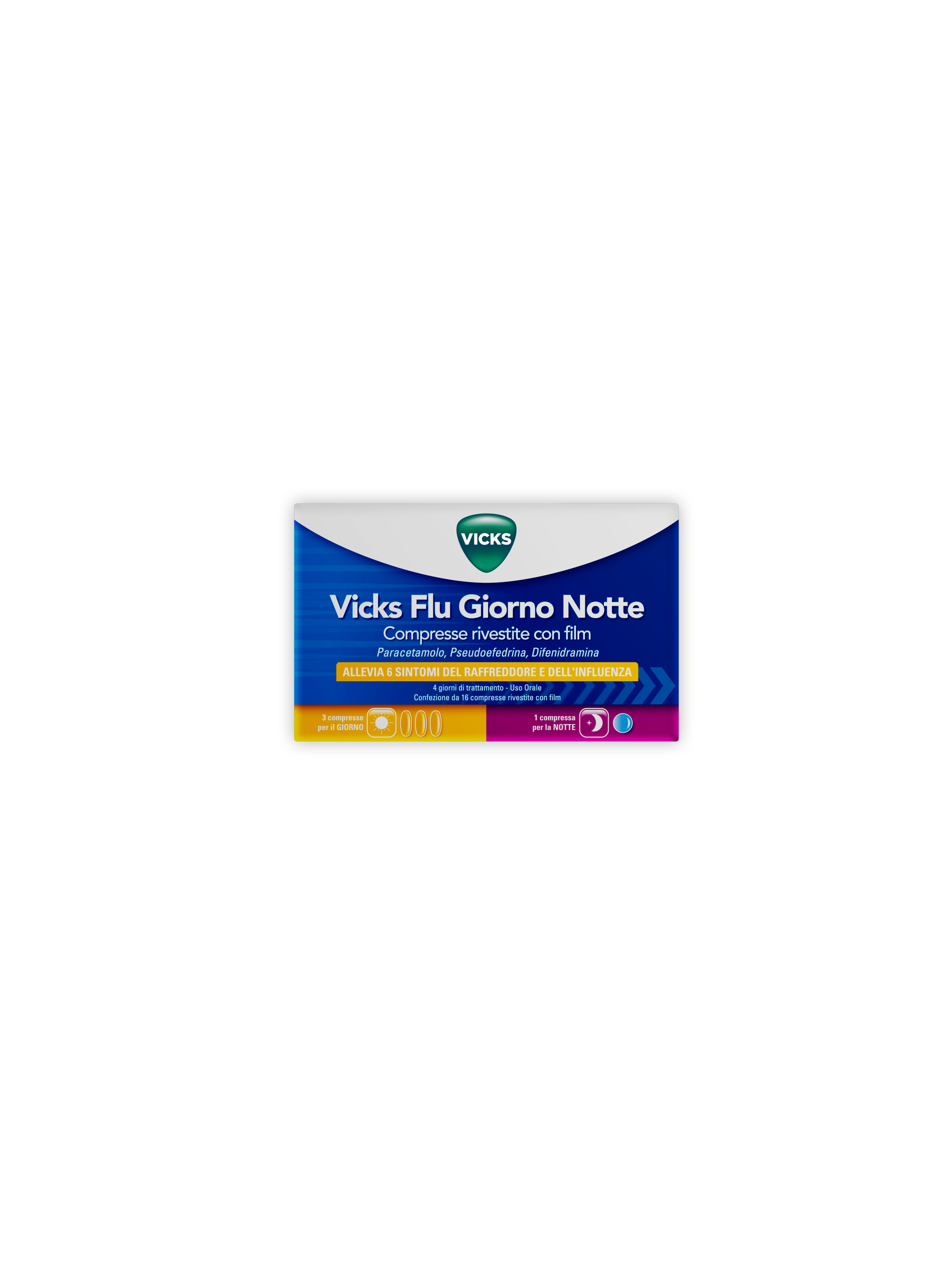 VICKS FLU GIORNO NOTTE*12+4CPR - Farmacia Puddu Baire S.r.l.