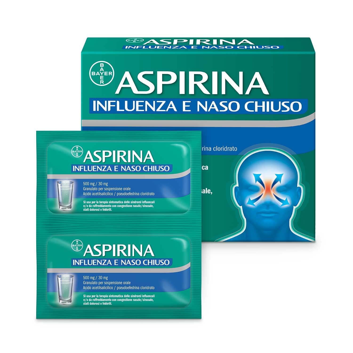 ASPIRINA INFLUENZA E NASO C*10 - Farmacia Puddu Baire S.r.l.