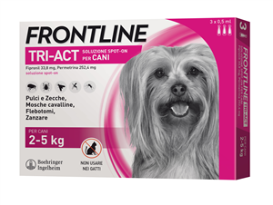 FRONTLINE TRI-ACT*3PIP 2-5KG - Farmacia Puddu Baire S.r.l.