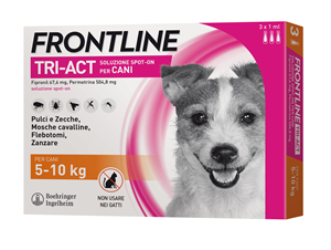 FRONTLINE TRI-ACT*3PIP 5-10KG - Farmacia Puddu Baire S.r.l.