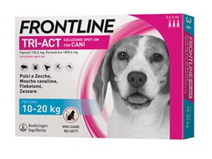 FRONTLINE TRI-ACT*3PIP 10-20KG - Farmacia Puddu Baire S.r.l.