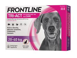 FRONTLINE TRI-ACT*3PIP 20-40KG - Farmacia Puddu Baire S.r.l.