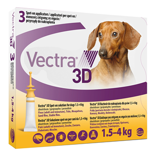 VECTRA 3D*3PIP 1,5-4KG GIALLO - Farmacia Puddu Baire S.r.l.