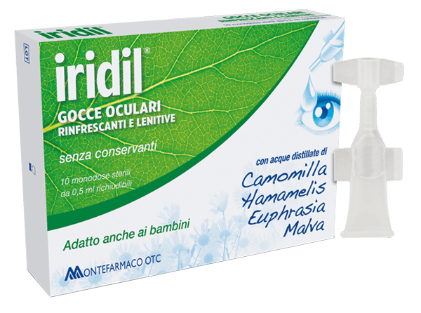 GOCCE OCULARI IRIDIL 10 AMPOLLE MONODOSE RICHIUDIBILI 0,5 ML - Farmacia Puddu Baire S.r.l.