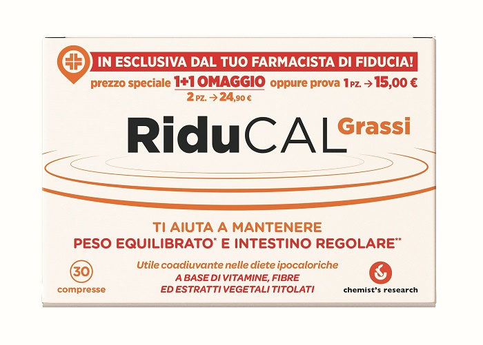 RIDUCAL GRASSI 30 COMPRESSE - Farmacia Puddu Baire S.r.l.