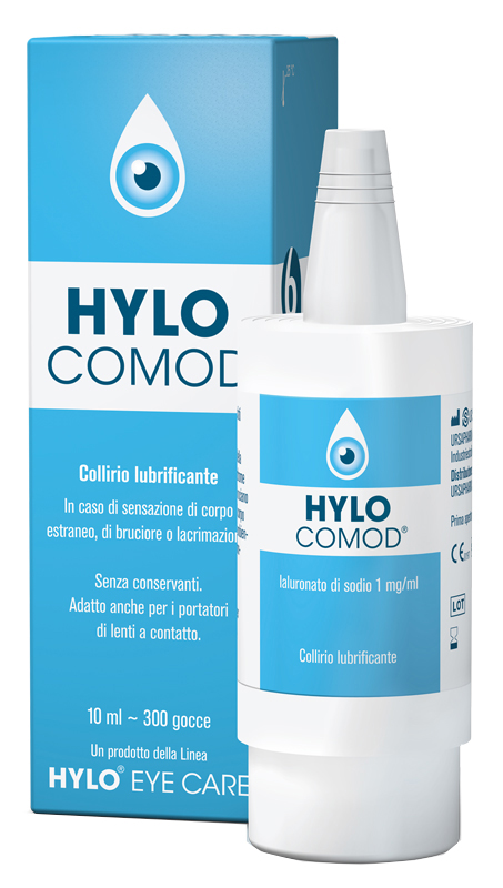 HYLO-COMOD GOCCE OCULARI IALURONATO DI SODIO 0,1%  FLACONCINO 10 ML - Farmacia Puddu Baire S.r.l.