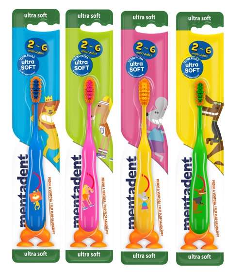 MENTADENT SPAZZOLINO KIDS 2-7 ANNI - Farmacia Puddu Baire S.r.l.
