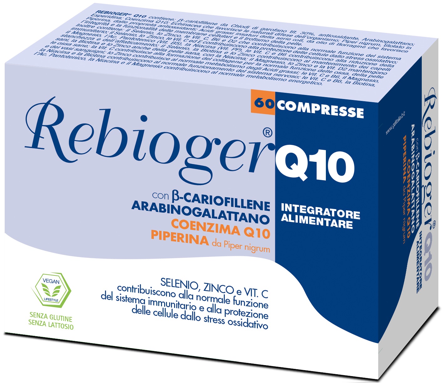 REBIOGER Q10 60 COMPRESSE - Farmacia Puddu Baire S.r.l.