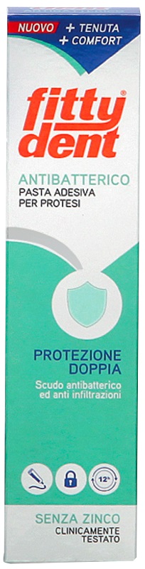 FITTYDENT ANTIBATTERICO PASTA ADESIVA DENTIERA NUOVA FORMULA40 G - Farmacia Puddu Baire S.r.l.
