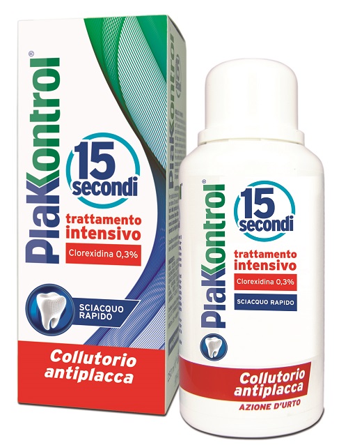 PLAKKONTROL 15 SECONDI COLLUTORIO 250 ML - Farmacia Puddu Baire S.r.l.