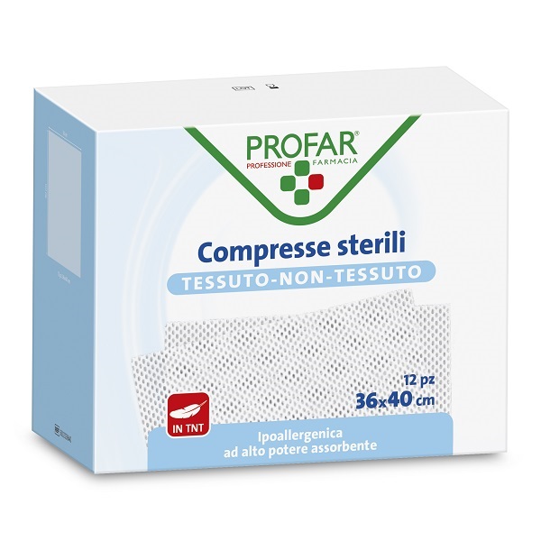 GARZA COMPRESSA TESSUTO NON TESSUTO 36X40 CM PROFAR - Farmacia Puddu Baire S.r.l.