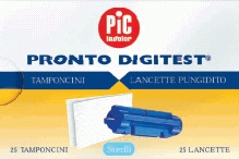 LANCETTE PUNGIDITO PIC DIGITEST GAUGE 28 25 PEZZI + 25 TAMPONCINI ASSORBENTI - Farmacia Puddu Baire S.r.l.