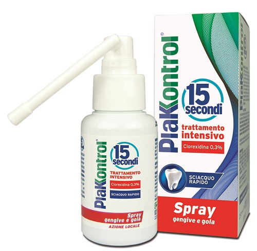 PLAKKONTROL 15 SECONDI COLLUTORIO SPRAY 50 ML - Farmacia Puddu Baire S.r.l.