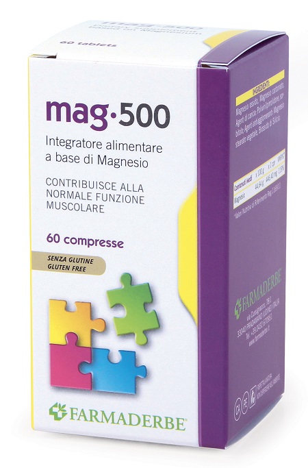 MAG 500 60 COMPRESSE - Farmacia Puddu Baire S.r.l.