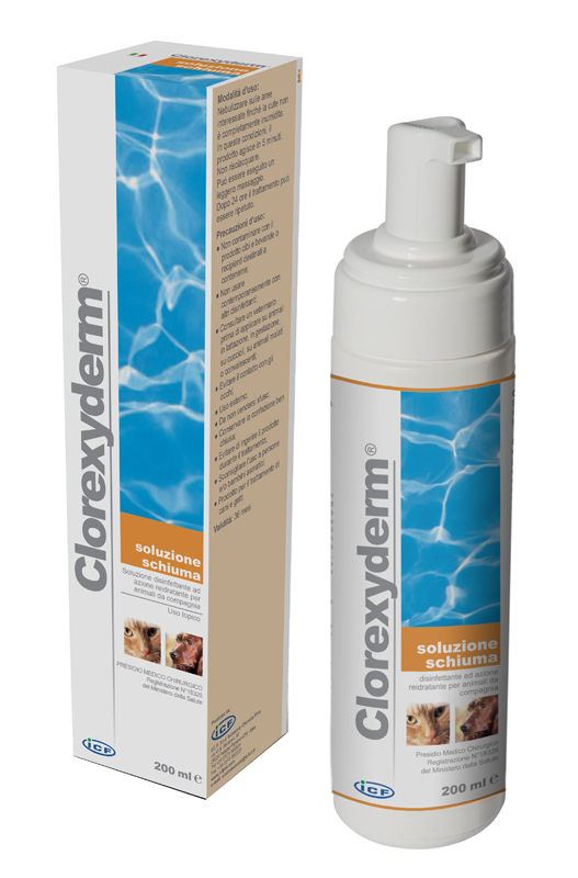 CLOREXYDERM SOLUZIONE SCHIUMA 200 ML - Farmacia Puddu Baire S.r.l.