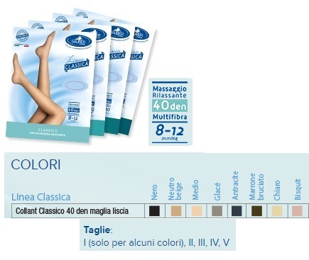 SAUBER COLLANT 40 DENARI MAGLIA LISCIA CHIARO 3 LINEA CLASSICA - Farmacia Puddu Baire S.r.l.