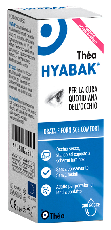 HYABAK PROTECTOR SOLUZIONE OFTALMICA SODIO IALURONATO 0,15% FLACONE 10ML - Farmacia Puddu Baire S.r.l.