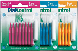 PLAKKONTROL SCOVOLINO CON MANICO MIDI 0,7 8 PEZZI - Farmacia Puddu Baire S.r.l.