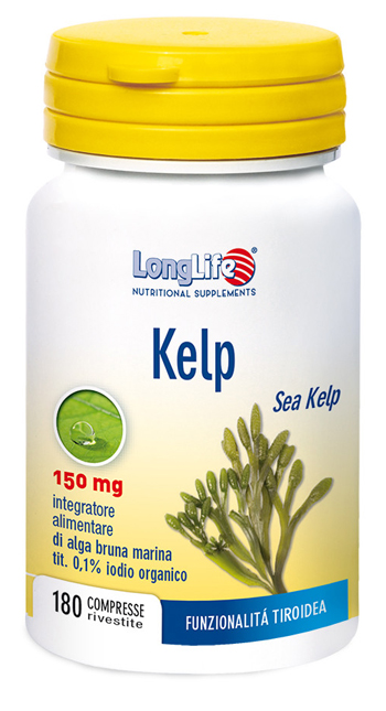 LONGLIFE KELP ALGA BRUNA 180 COMPRESSE - Farmacia Puddu Baire S.r.l.