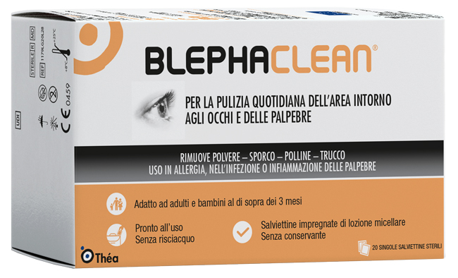 BLEPHACLEAN GARZE OCULARI STERILI A BASE DI ACIDO IALURONICO 20 PEZZI - Farmacia Puddu Baire S.r.l.