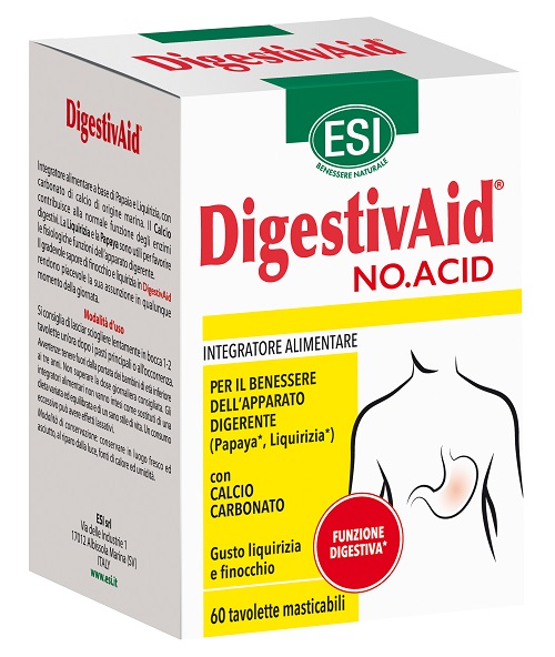 ESI DIGESTIVAID NO ACID 60 TAVOLETTE - Farmacia Puddu Baire S.r.l.