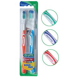 GUM SUPER TIP 463 COMPACT SPAZZOLINO MEDIO BONUS PACK 2 PEZZI - Farmacia Puddu Baire S.r.l.