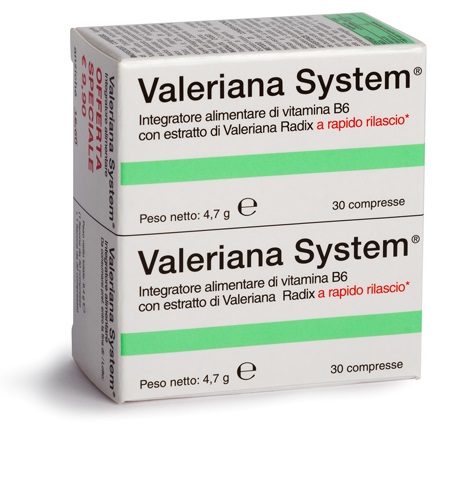 VALERIANA SYSTEM 30 COMPRESSE + 30 COMPRESSE - Farmacia Puddu Baire S.r.l.