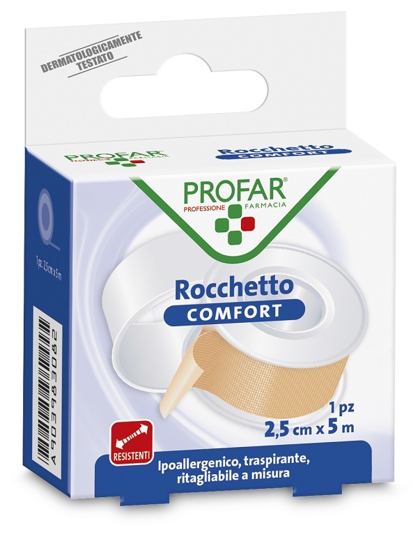 CEROTTO ROCCHETTO IN TELA COMFORT CM 2,5X5 M PROFAR - Farmacia Puddu Baire S.r.l.