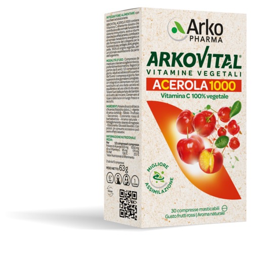 ARKOVITAL ACEROLA 1000 30 COMPRESSE MASTICABILI - Farmacia Puddu Baire S.r.l.