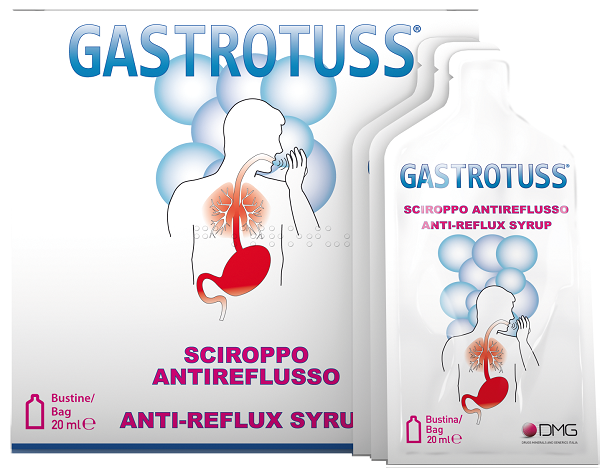 SCIROPPO ANTIREFLUSSO GASTROTUSS 25 BUSTINE MONODOSE 20 ML - Farmacia Puddu Baire S.r.l.