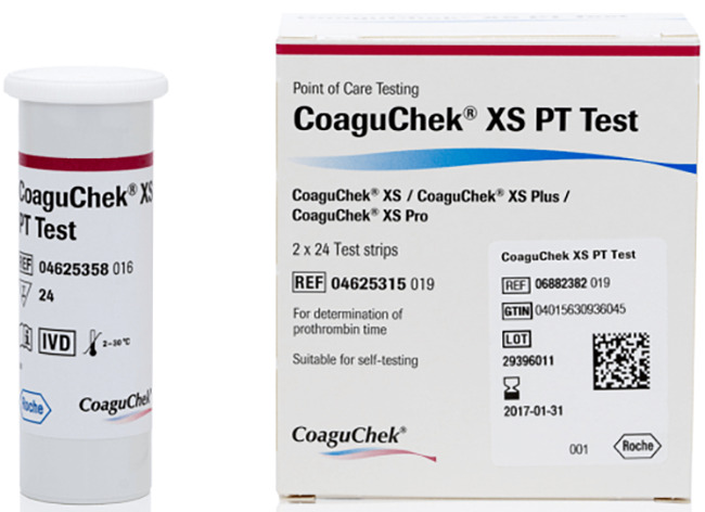 STRISCE REATTIVE PER APPARECCHIO AUTODIAGNOSTICO COAGUCHEK XS PT TEST 2X24 PEZZI - Farmacia Puddu Baire S.r.l.