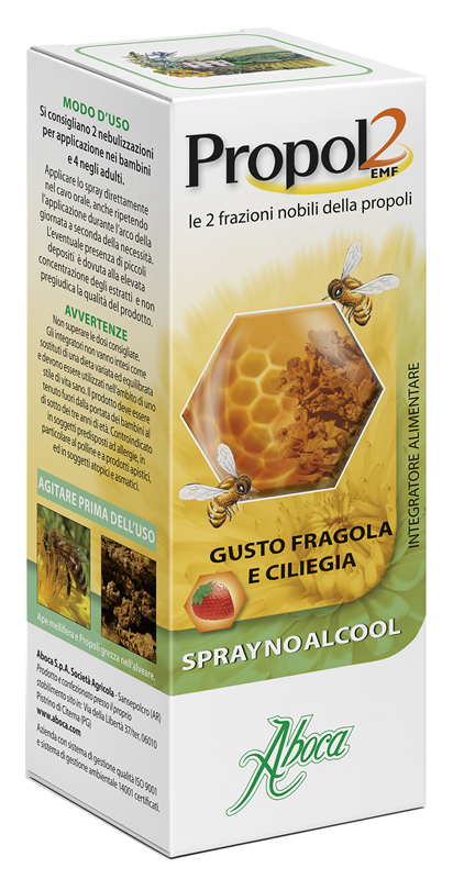 PROPOL2 EMF SPRAY NO ALCOOL FRAGOLA E CILIEGIA 30 ML - Farmacia Puddu Baire S.r.l.