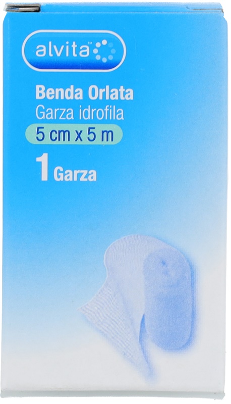 BENDA IN GARZA IDROFILA ORLATA ALVITA 5X500CM - Farmacia Puddu Baire S.r.l.