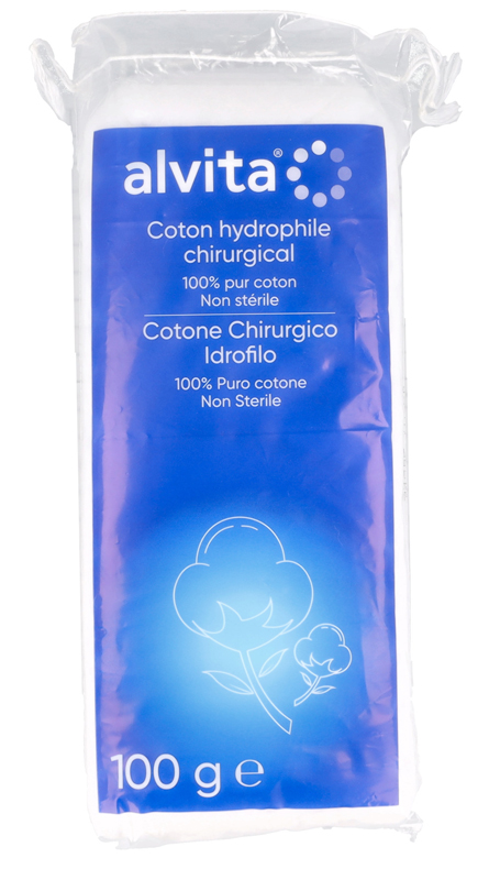 COTONE CHIRURGICO ALVITA ASSORBENTE 100 G - Farmacia Puddu Baire S.r.l.