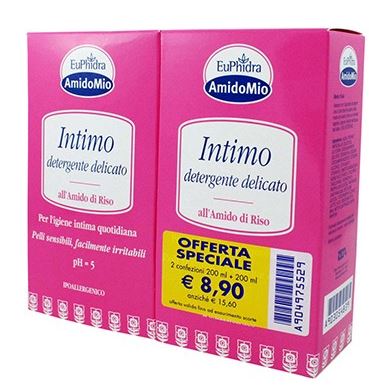 EUPHIDRA ABBINATA INTIMO DETERGENTE DELICATO 200 ML + 200 ML - Farmacia Puddu Baire S.r.l.