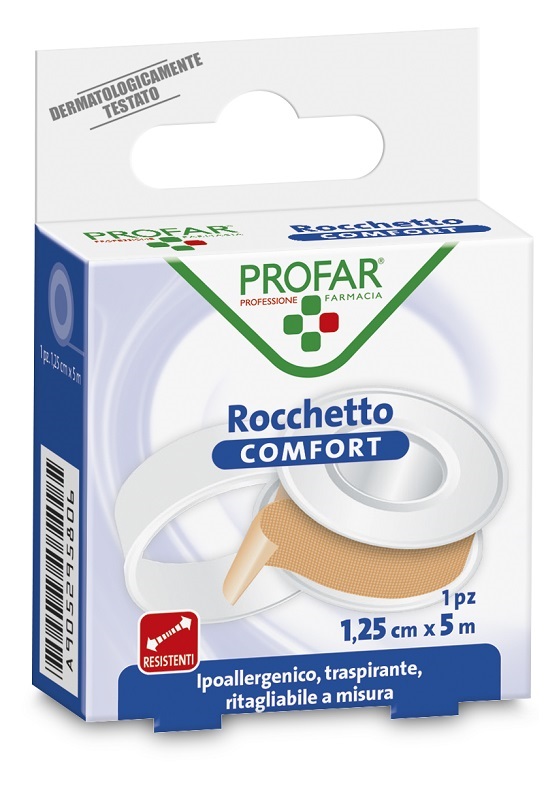 CEROTTO ROCCHETTO IN TELA COMFORT CM 1,25X5 M PROFAR - Farmacia Puddu Baire S.r.l.