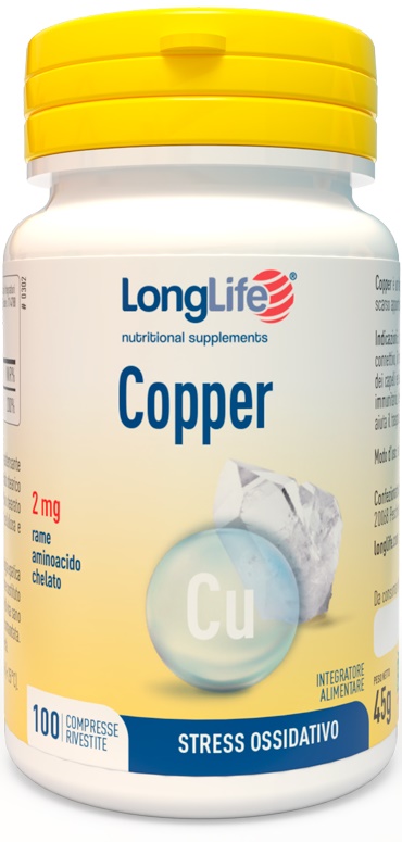 LONGLIFE COPPER 2 MG 100 COMPRESSE - Farmacia Puddu Baire S.r.l.