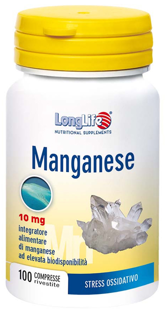 LONGLIFE MANGANESE 10 MG 100 COMPRESSE - Farmacia Puddu Baire S.r.l.