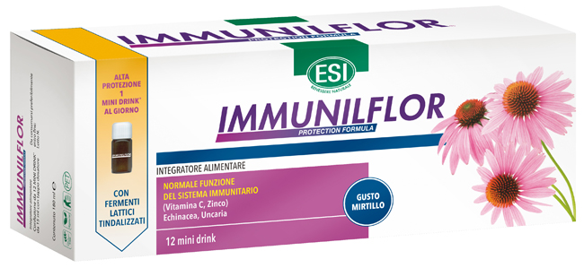 ESI IMMUNILFLOR MINI DRINK 12 FLACONCINI - Farmacia Puddu Baire S.r.l.