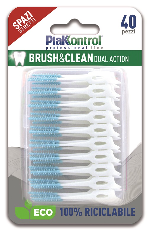 PLAKKONTROL BRUSH & CLEAN SCOVOLINI SPAZI STRETTI 40 PEZZI - Farmacia Puddu Baire S.r.l.